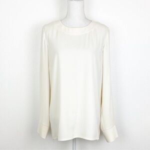 St. John | Round Neck Blouse with Exposed Back Zipper